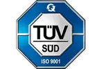 Qualitätsgeprüfter Fachbetrieb nach TÜV SÜD ISO 9001 Standards.